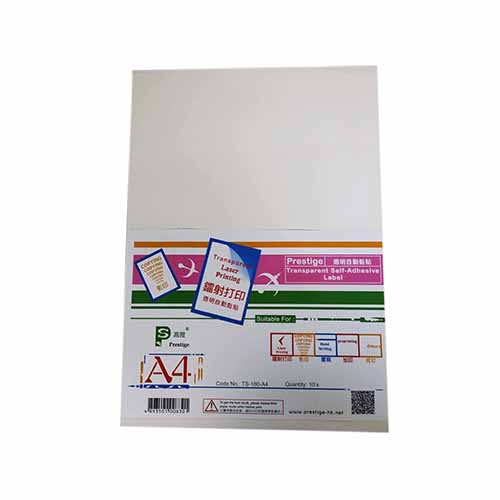 Prestige Laser Transparence Self Adhesive Label